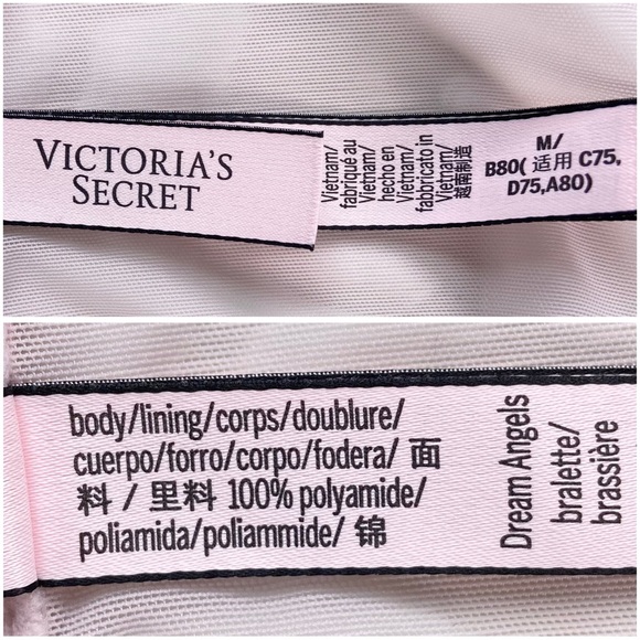 BUNDLE of Victoria’s Secret Bras Women’s Medium Dream Angels Bralette Pink Black - Picture 11 of 15